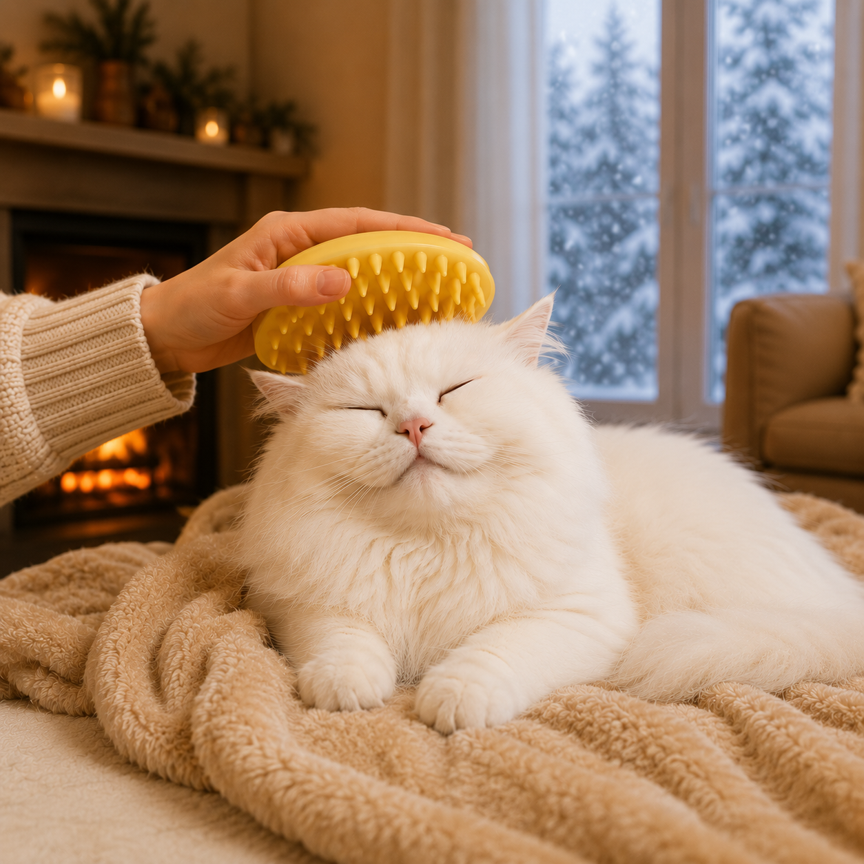Self-Cleaning Grooming Brush